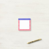 星、赤と白ストライプの ポストイット (デスク上)