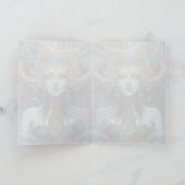 星、銀河、女性の挨拶/メモカード カード (内部)