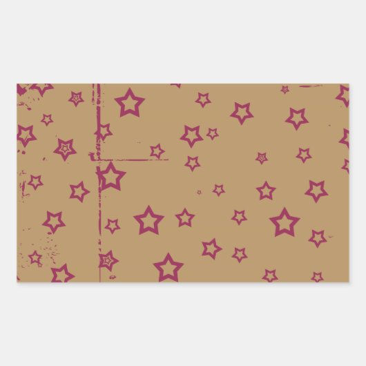 星 長方形シール (正面)