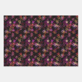 星（黒） ラッピングペーパーシート