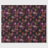 星（黒） ラッピングペーパー (フラット)