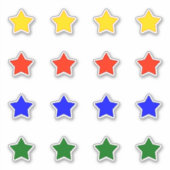 星（4色） シール (正面)