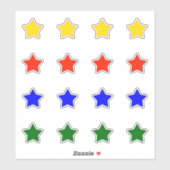 星(4色) シール (シート)