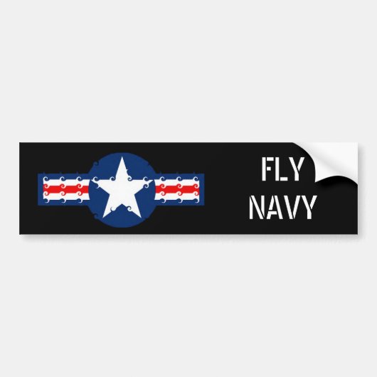 星、FLYNAVY バンパーステッカー (正面)