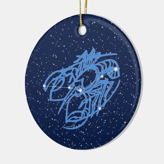 星Ceを持つがん星座と〔占星術の〕十二宮図徴候 セラミックオーナメント (左)