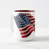 星Nストライプ個 ツートーンマグカップ (正面左)