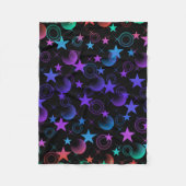 星n物パターン フリースブランケット (正面)