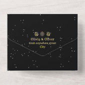 星QRコード星占いをテーマ結婚にした オールインワン招待状 (裏面)