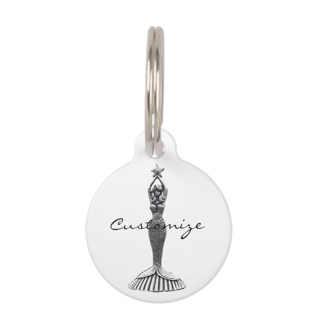 星Thunder_Coveを握っている人魚 ペット　ネームタグ (正面)