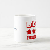 星V03Aの赤の最も最高のでフランスのな先生 コーヒーマグカップ (中央)