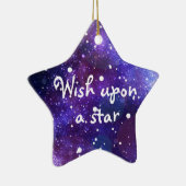 星w上のクリスマススターオーナメントの願い セラミックオーナメント (右)