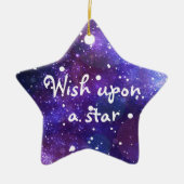 星w上のクリスマススターオーナメントの願い セラミックオーナメント (正面)