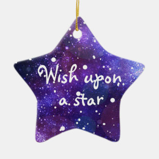 星w上のクリスマススターオーナメントの願い セラミックオーナメント