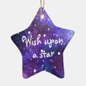 星w上のクリスマススターオーナメントの願い セラミックオーナメント (左)
