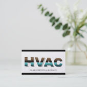 映るHVACの技術者プラチナ 名刺 (スタンド正面)