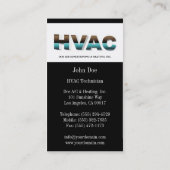 映るHVACの技術者B/W 名刺 (裏面)