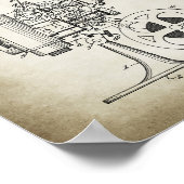 映写機の特許ポスター ポスター (角)