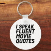 映画おもしろい好きユーモアI流話流な映画の引用文 キーホルダー (正面)
