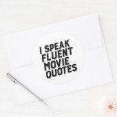 映画おもしろい好きユーモアI流話流な映画の引用文 ラウンドシール (封筒)