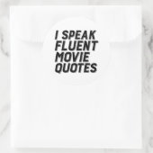 映画おもしろい好きユーモアI流話流な映画の引用文 ラウンドシール (バッグ)