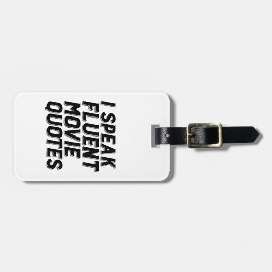 映画おもしろい好きユーモアI流話流な映画の引用文 ラゲッジタグ (正面横)