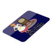 映画おもしろい愛する主婦レトロアートおもしろい マグネット (左側)