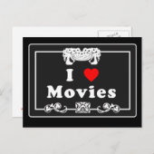 映画が大好静かきしゃれている ポストカード (正面/裏面)
