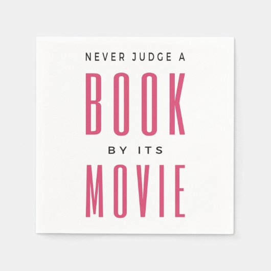 映画で判断しないで 本で判断して スタンダードカクテルナプキン (正面)
