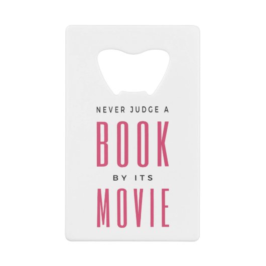 映画で本を判断してはいけない クレジットカード栓抜き (正面)