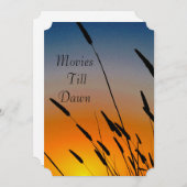 映画とゲームの夜のお誘い 招待状 (正面/裏面)