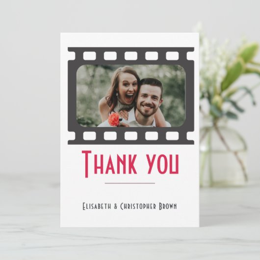 映画とフローラをテーマ結婚にしたサンキューカード サンキューカード (スタンド正面)
