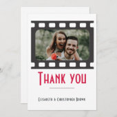 映画とフローラをテーマ結婚にしたサンキューカード サンキューカード (正面/裏面)