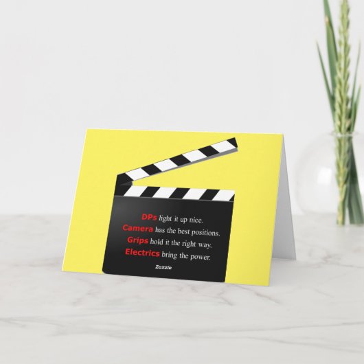 映画と映画のクルーが新しいアイディアに向かう? カード (裏面)