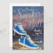 映画のようなスニーカー ボール バースデー スターリー 招待状 (正面/裏面)