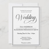 映画のようなヴィンテージ結婚式招待状 招待状 (正面)