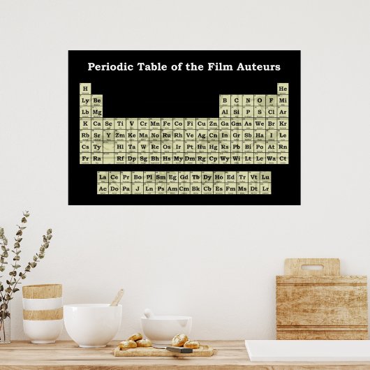映画のオーチュールの周期表 ポスター (キッチン)
