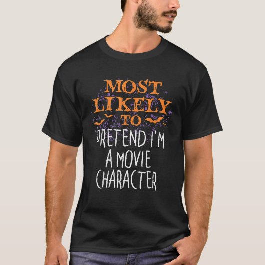 映画のキャラクターハロー Tシャツ (正面)