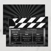 映画のクラップボードカスタムハリウッドSave the Date セーブザデート (正面/裏面)