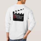 映画のクルーが直接現場に Tシャツ (裏面)