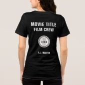 映画のクルーのロゴカスタムのパーソナライズされた名前 トライブレンドTシャツ (裏面)