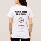 映画のクルーのロゴカスタムのパーソナライズされた名前 トライブレンドＴシャツ (裏面)