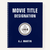 映画のクルーのロゴカスタムのパーソナライズされた名前 ノートブック (正面)