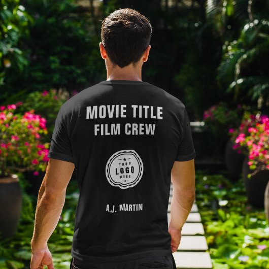 映画のクルーのロゴカスタムのパーソナライズされた名前 Tシャツ