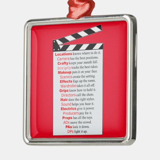 映画のスタッフと映画に新しいアイディアが? メタルオーナメント (左)