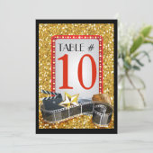 映画のスター バット ミツバのテーブル番号カード 招待状 (スタンド正面)