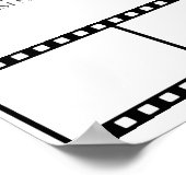 映画のスター 映画のフィルム ストリップ ウェディング シーティング チャート (角)