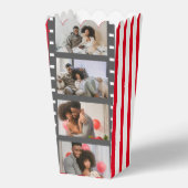 映画のストリップが飾られた、パーソナライズされたウェディング フェイバーボックス (正面)