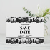 映画のストリップ写真コラージュ Save The Date 招待状 (スタンド正面)