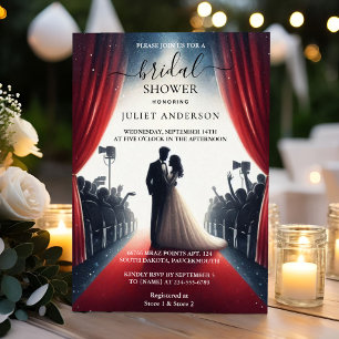 映画のチケットを最も大きく人気があるブライダルシャワー 招待状