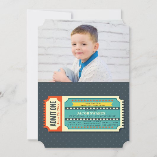 映画のチケット写真招待状 招待状 (正面)